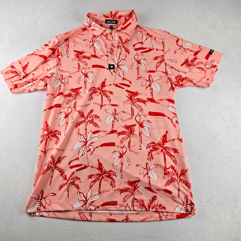 Bad Birdie Mens Golf Polo Shirt Firestone Country Club Palm‎ Tree Print M